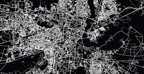 Naklejka na ściany i meble Urban vector city map of Agra, India