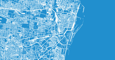 Urban vector city map of Chennai, India