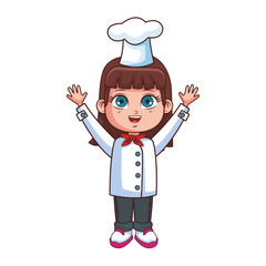 Chef girl cartoon