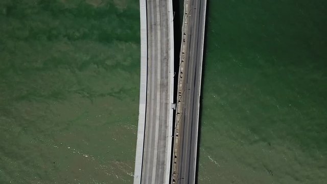 The World's Longest Pier - Progreso Pier. Gulf of Mexico. Aerial View. Bridge top view