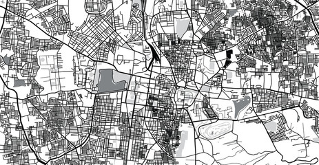 Obraz na płótnie Canvas Urban vector city map of Mydore, India