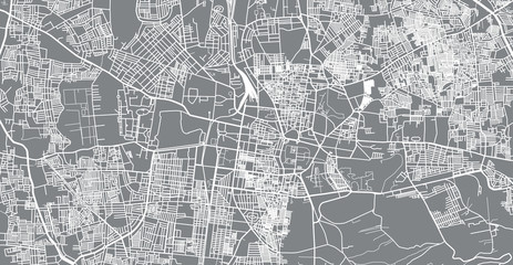 Fototapeta na wymiar Urban vector city map of Mydore, India