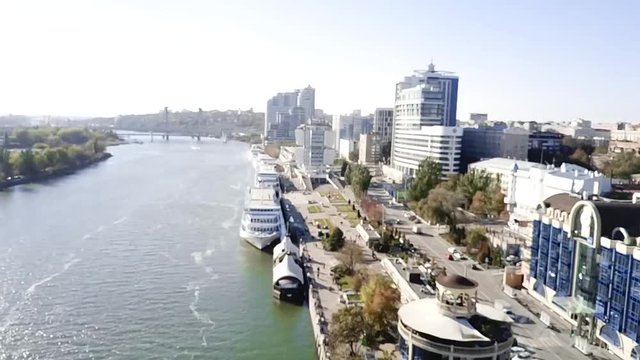 embankment by the river