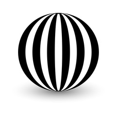 Vector illustration of ball icon in flat style. - Vector