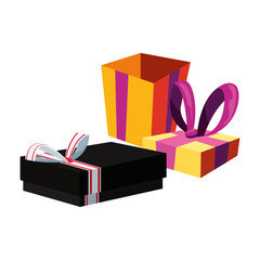 wrapped gift boxes party celebration