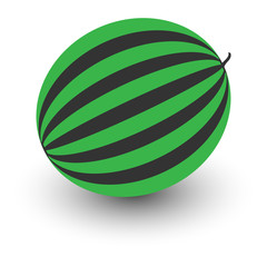 Vector illustration of watermelon icon, flat style - Vector