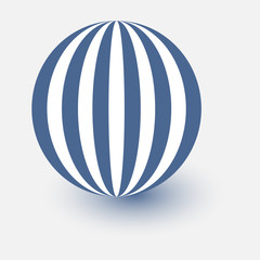 Vector flat illustration of ball icon. - Vector