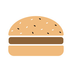 Burger icon. Vector illustration. - Vector