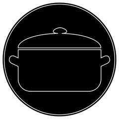Vector pan icon, flat style - Vector