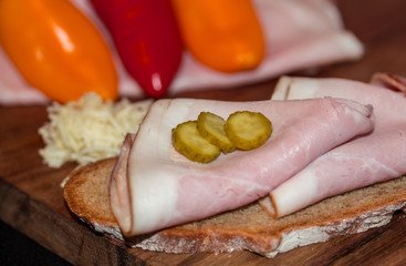 Ham and Bread Snack