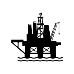 Oil Rig Icon, Oil platform icon, Oil rig icon vector