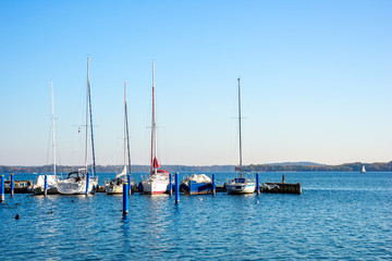 Yachthafen, Schweriner See, Schwerin, Deutschland 