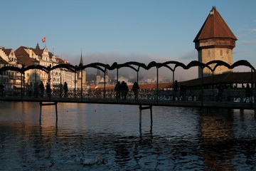 Luzern Swiss bridge