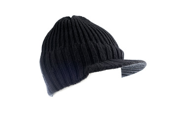 Black Wool Beanie Hat Cap