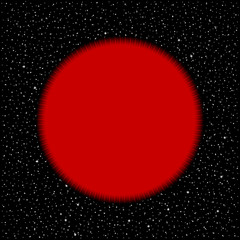 Red star on cosmic background. © konstan