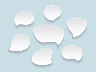 Paper speech bubbles