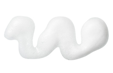 foam mousse beauty on white background isolation