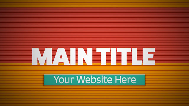 Animated Slats Title