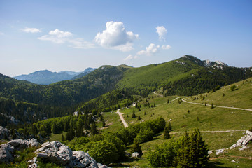 View from mountain house Zavizan, Velebit mountain, Croatia