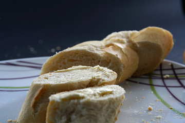 The baguette, in Germany also white bread, white Parisian bread or simply Parisian, in Switzerland also Parisette, is an elongated, crispy white bread of French origin. 