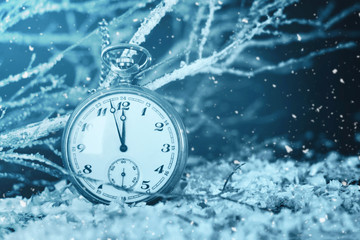 Obraz na płótnie Canvas Midnight clock. New Years countdown