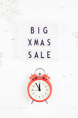 Big Christmas sale text lightbox white background
