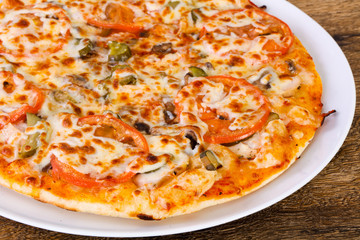 Pizza with meat