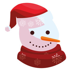 Christmas snowman icon