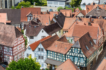 Ancient town Eppstein, Germany. Top view