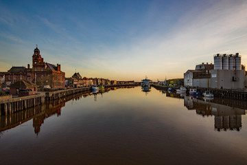 Sunset over the River Yare in Great Yarmouth