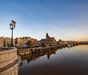 The town of Great Yarmouth just before sundown