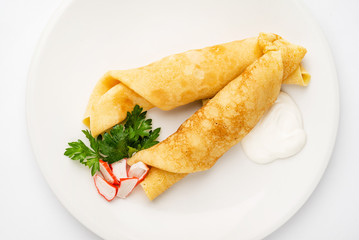 pancakes with sour cream