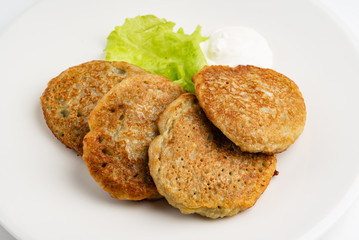 potato pancakes on the white plate
