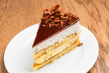 slice of chocolate cake