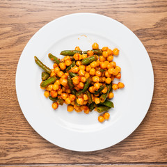 chickpea with green beans