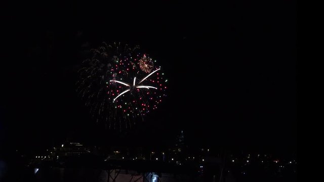 Beautiful fireworks display for the New Year