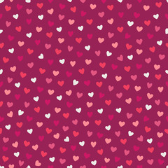 St. Valentine's Day seamless pattern with hearts
