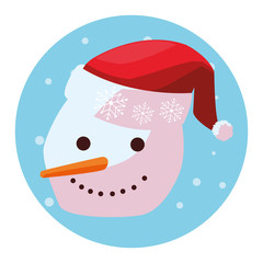 Christmas snowman icon