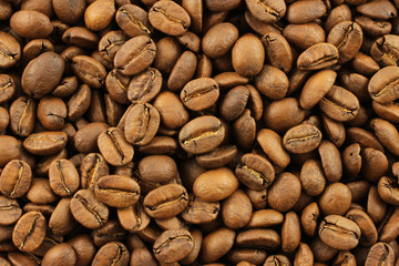 Roasted coffee beans background