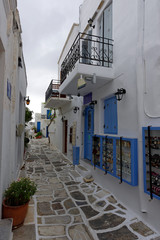 Ruelle de Lefkes, ile de Paros, Cyclades, Grèce