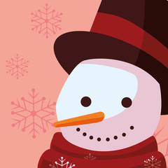 Christmas snowman icon