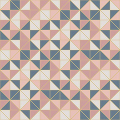 Background of geometric shapes. Colorful mosaic pattern. Vector illustration. Blue, pink, purple colors