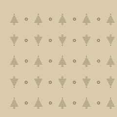 Abstract christmas tree forest seamless pattern background