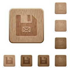 Message file wooden buttons