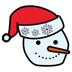 Christmas snowman icon