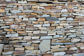 Detail of Medieval stone wall, background