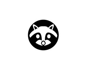 Cute Black raccoon logo vector icon illustration design    © indra23_anu