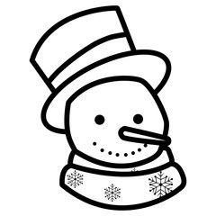 Christmas snowman icon