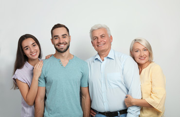 Obraz premium Portrait of happy family on white background