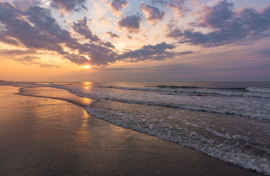 sunset on the beach